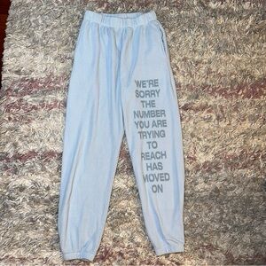 Boys Lie Light Blue Joggers with Gray Text